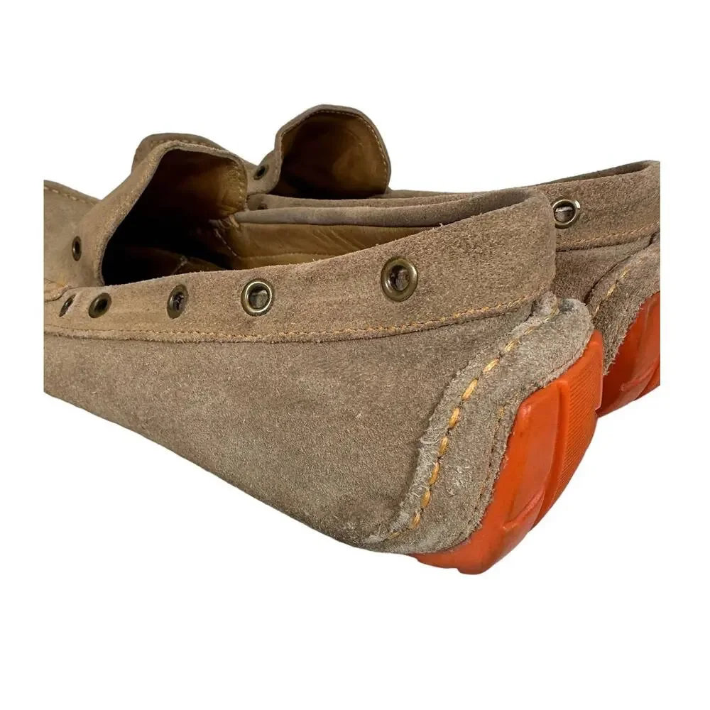 Nordstrom 1901 Sz: 14 Tan Suede Low Top Slip On Driving Moccasin Loafers M05711